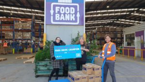 food drive champion for food bank